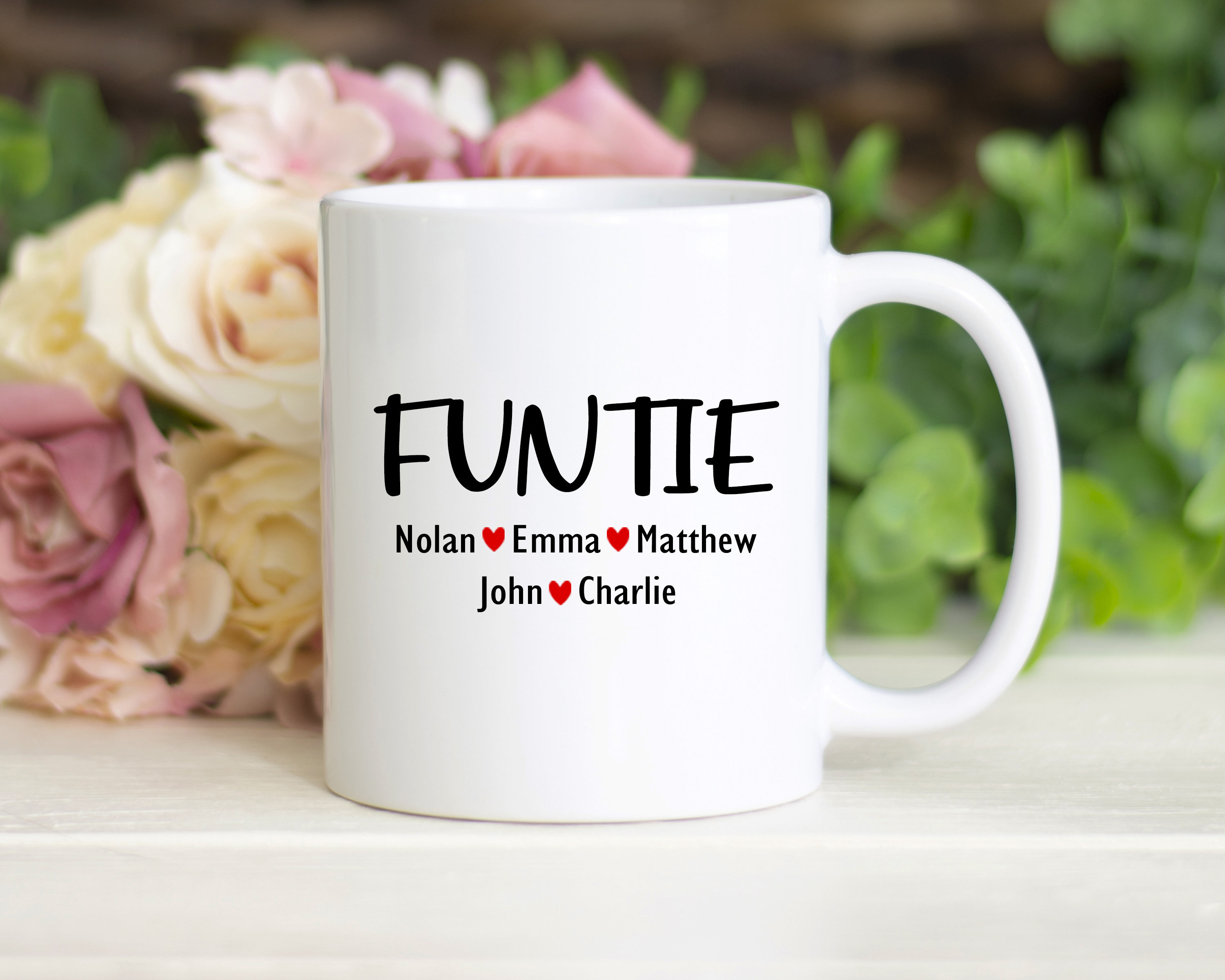Funtie Mug With Kids Names Funny Aunt Gift Mothers Day Gift - Etsy Funtie Mug With Kids Names Funny Aunt Gift Mothers Day Gift - Etsy