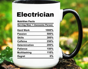 Electrician Mug, Electrician Gift, Electrician Cup, Gifts for Electrician