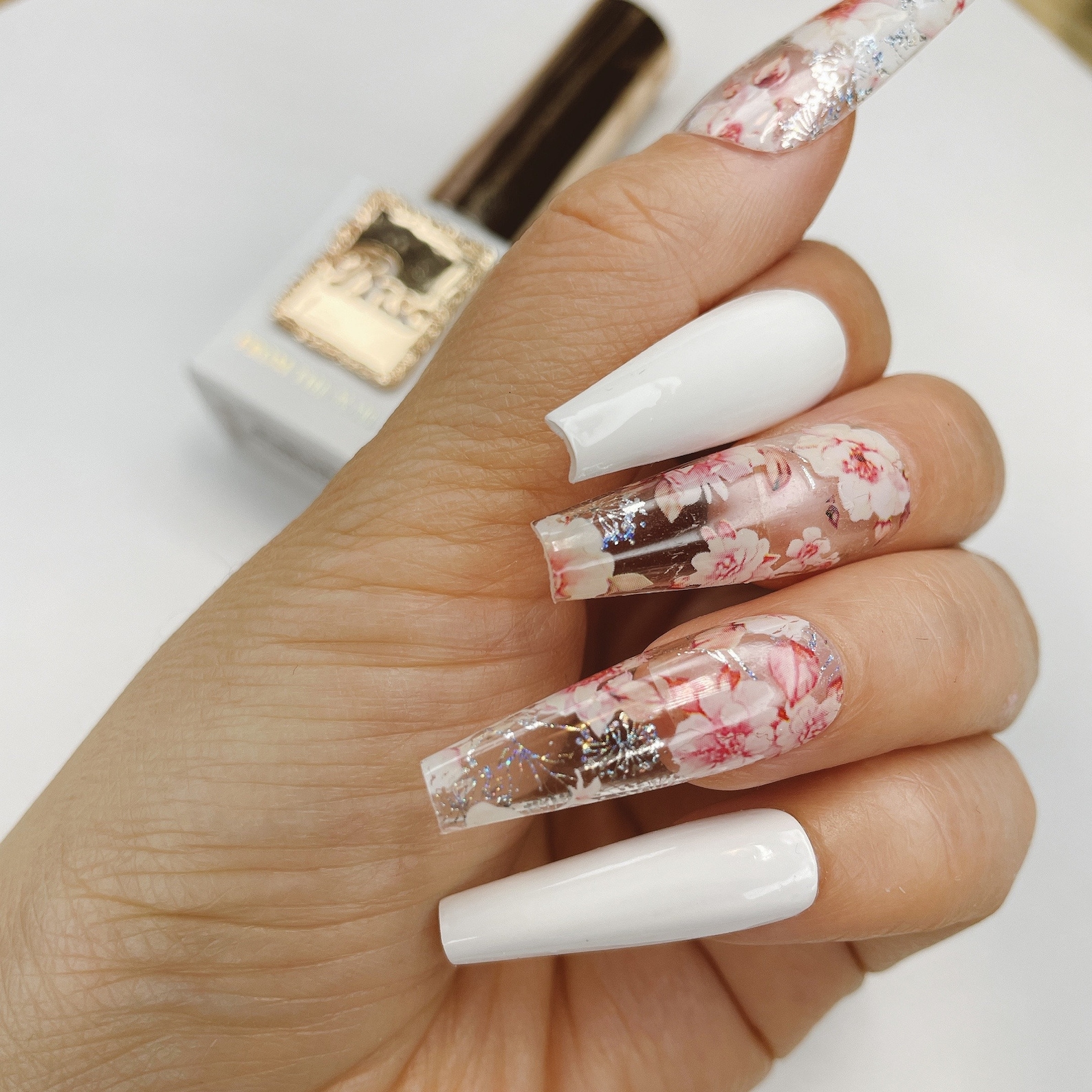 Spring flower nail foils Print Nail Foils Floral nail art Etsy
