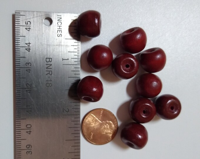 Micro Mini Burgundy Red Apple or Dark Cherry 12, 24, Wood Faux Fruit, 1 ...