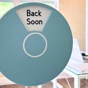 Custom Text Out-Of-Office Status Signs - Personalized Work Status Display Hanger