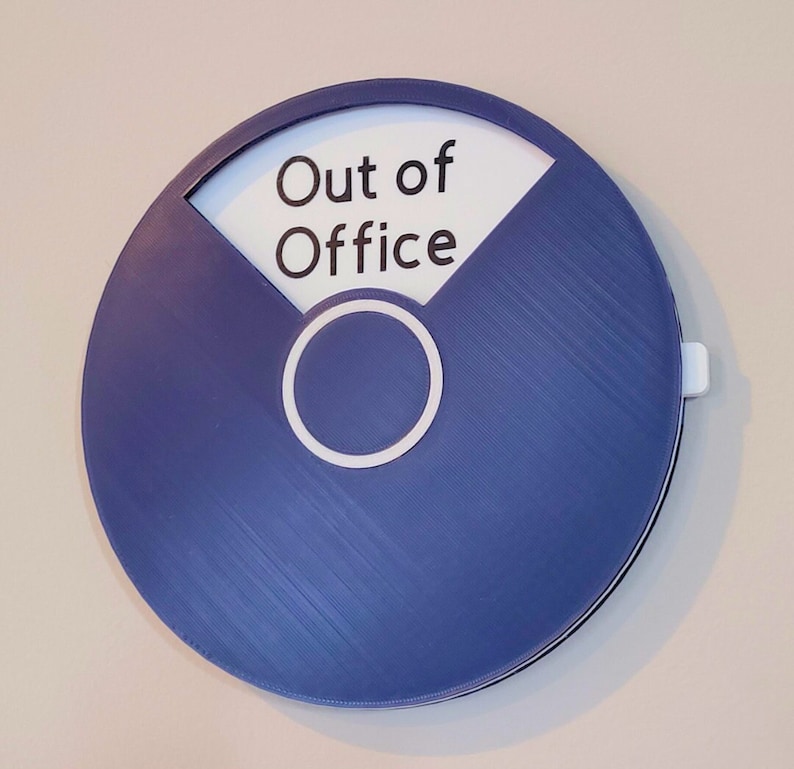 Out For Work Sign Custom Text Out-of-office Status Signs - Personalized Work Status ...
