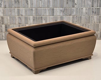 Fioriera In Resina Finto Legno A Forma Di Ceppo, 40x10x13,5 Cm, Con Foro Di Drenaggio, Per Piante Grasse, Cactus E Bonsai, Per Interni Ed Esterni - 2