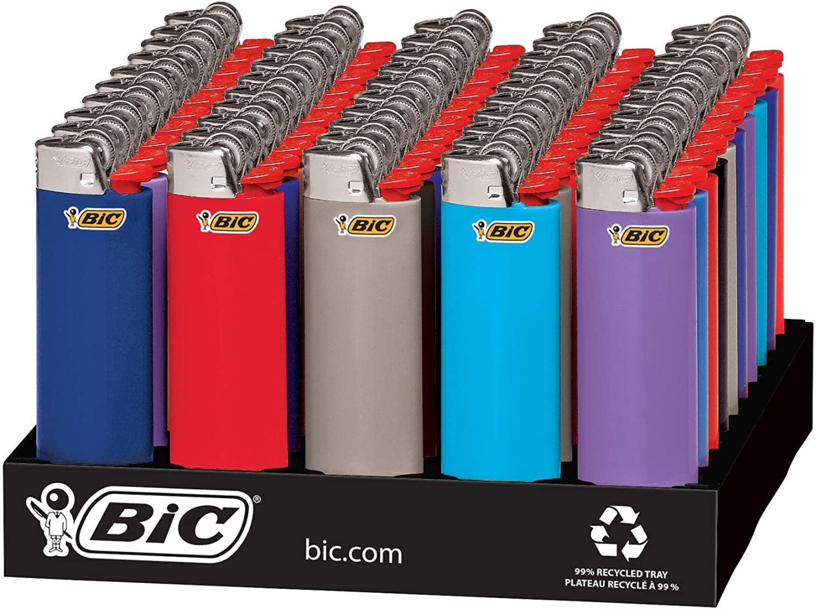 BIC Classic Lighter Assorted Colors 50Count Tray Up to 2x Etsy