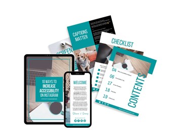 Instagram Accessibility E-Guide | Instant Download eBook PDF with BONUS Checklist, Influencer List, Resources, and Notes