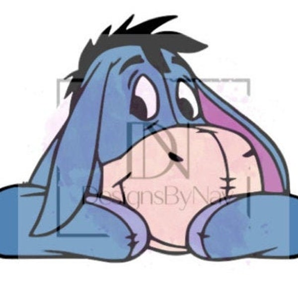 Eeyore SVG, SVG groupé, SVG en couches, Fichier de coupe Cricut, Téléchargement instantané