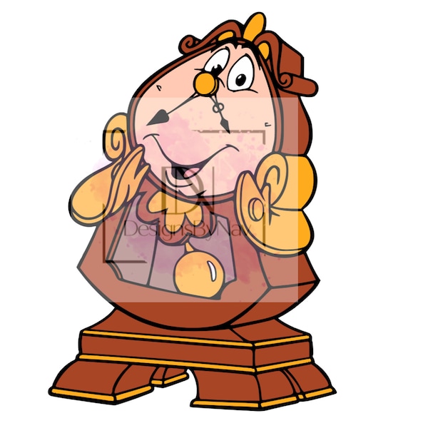 Beauty and the Beast - Cogsworth SVG, Grouped svg, Layered SVG, Cricut Cutting File, Instant Download