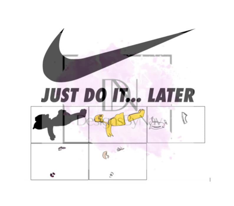 Homer Simpson Just Do It Later SVG Grouped svg Layered SVG Etsy