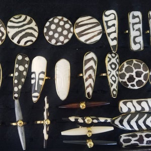 Bone Rings, Wholesale Brass Rings, Adjustable African Brass Rings