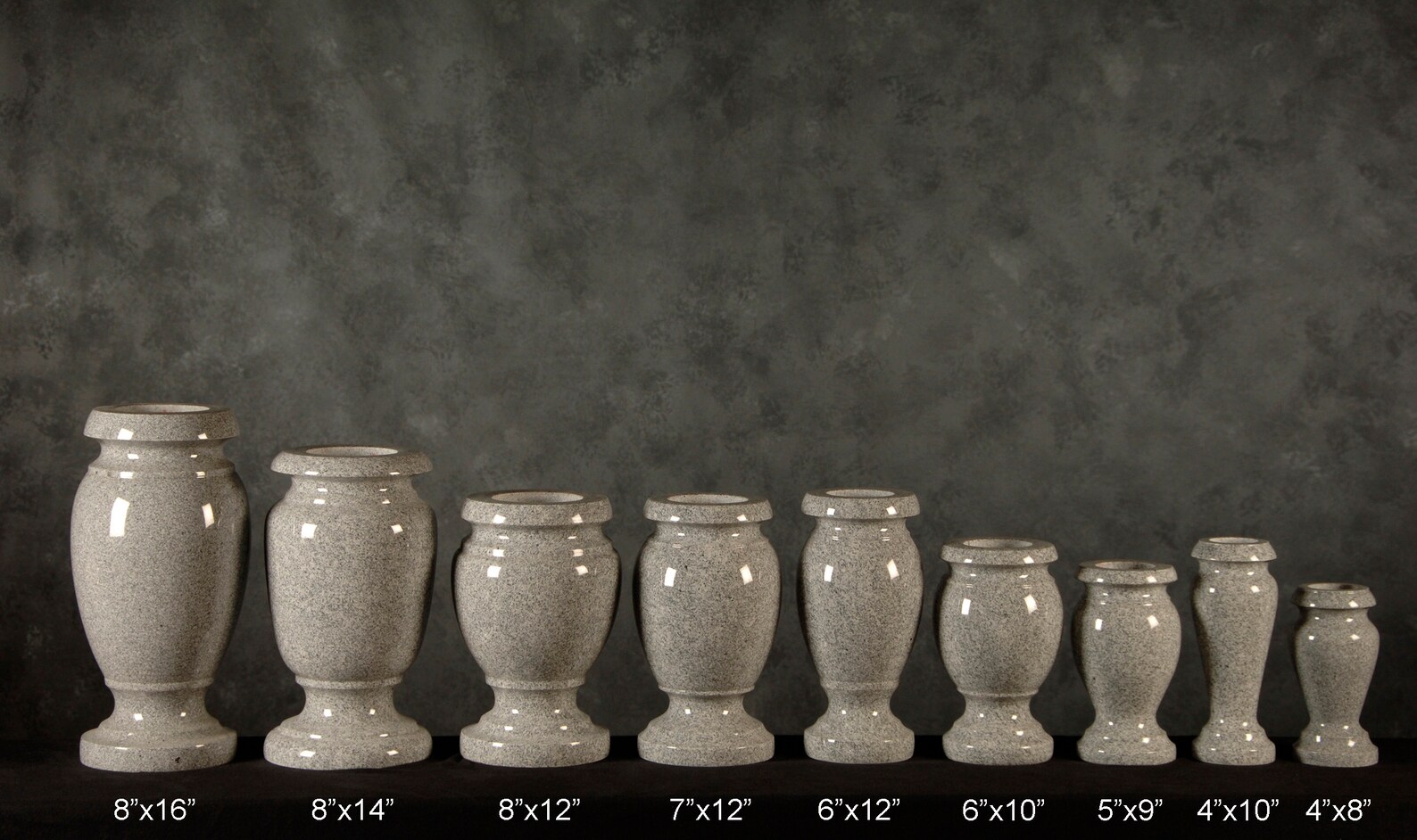 Cemetery Flower Vase Light Grey Granite aluminum liner Etsy