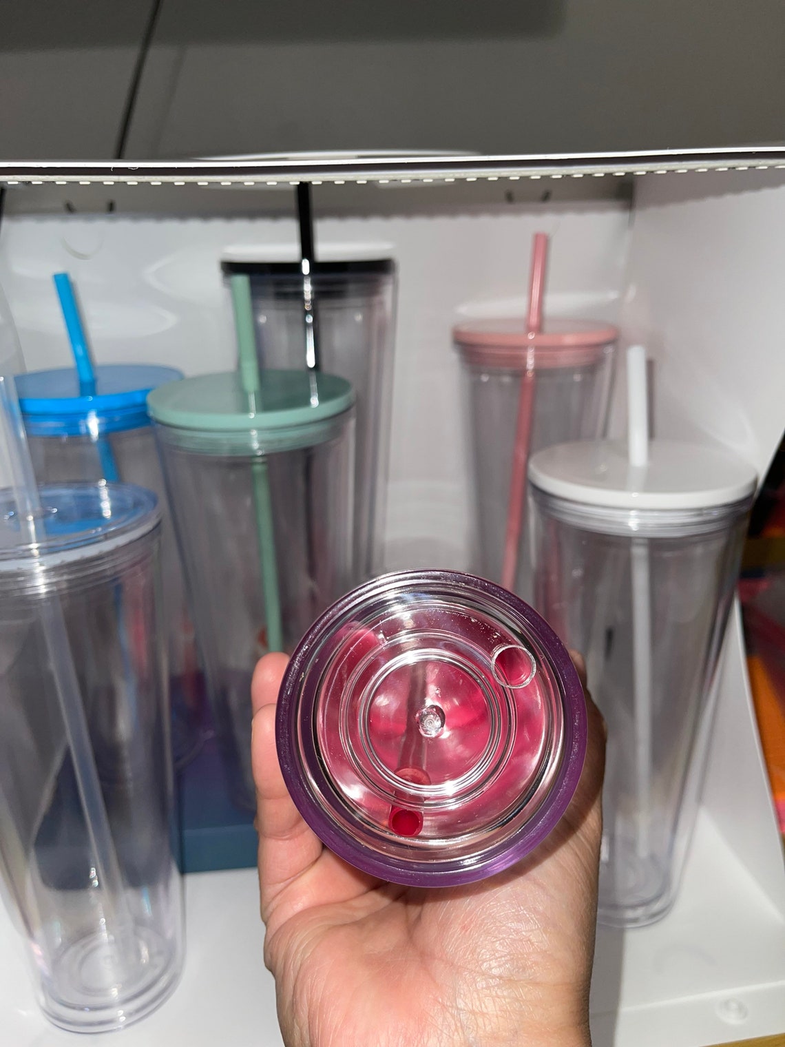 24 Oz. Double Wall Tumbler Starbucks Dupe W/pre Drill Hole Etsy