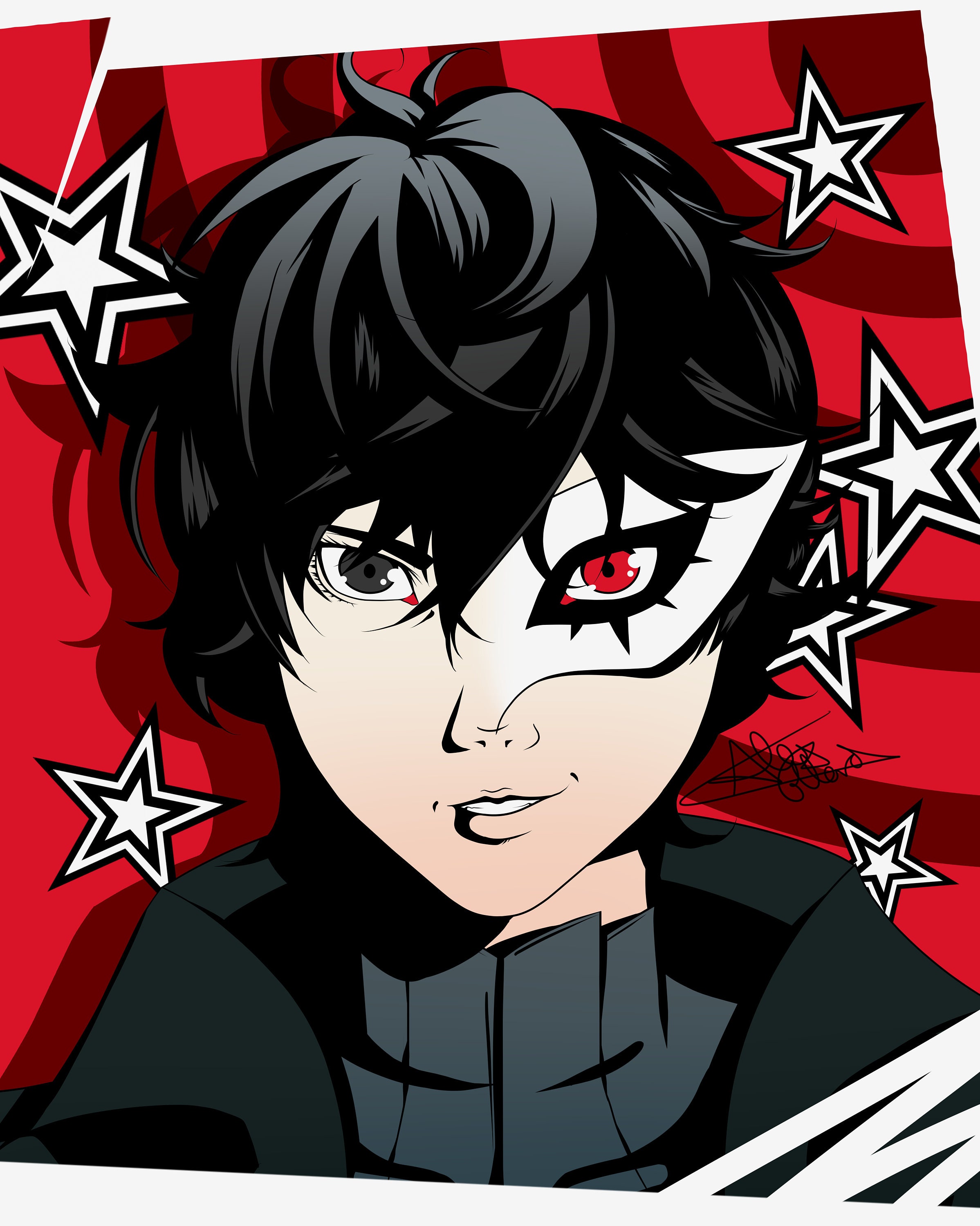 JOKER PERSONA 5' Poster, picture, metal print, paint by black kizz