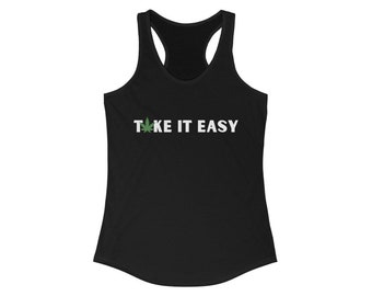 Cannabis Shirt, Weed Shirt, Marijuna Shirt, Weed Leaf, 420 Shirt, Pothead Shirt, Dope Shirt,  Toke it Easy || On Repeat Tees