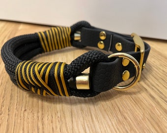 Collier Chien Black&Gold