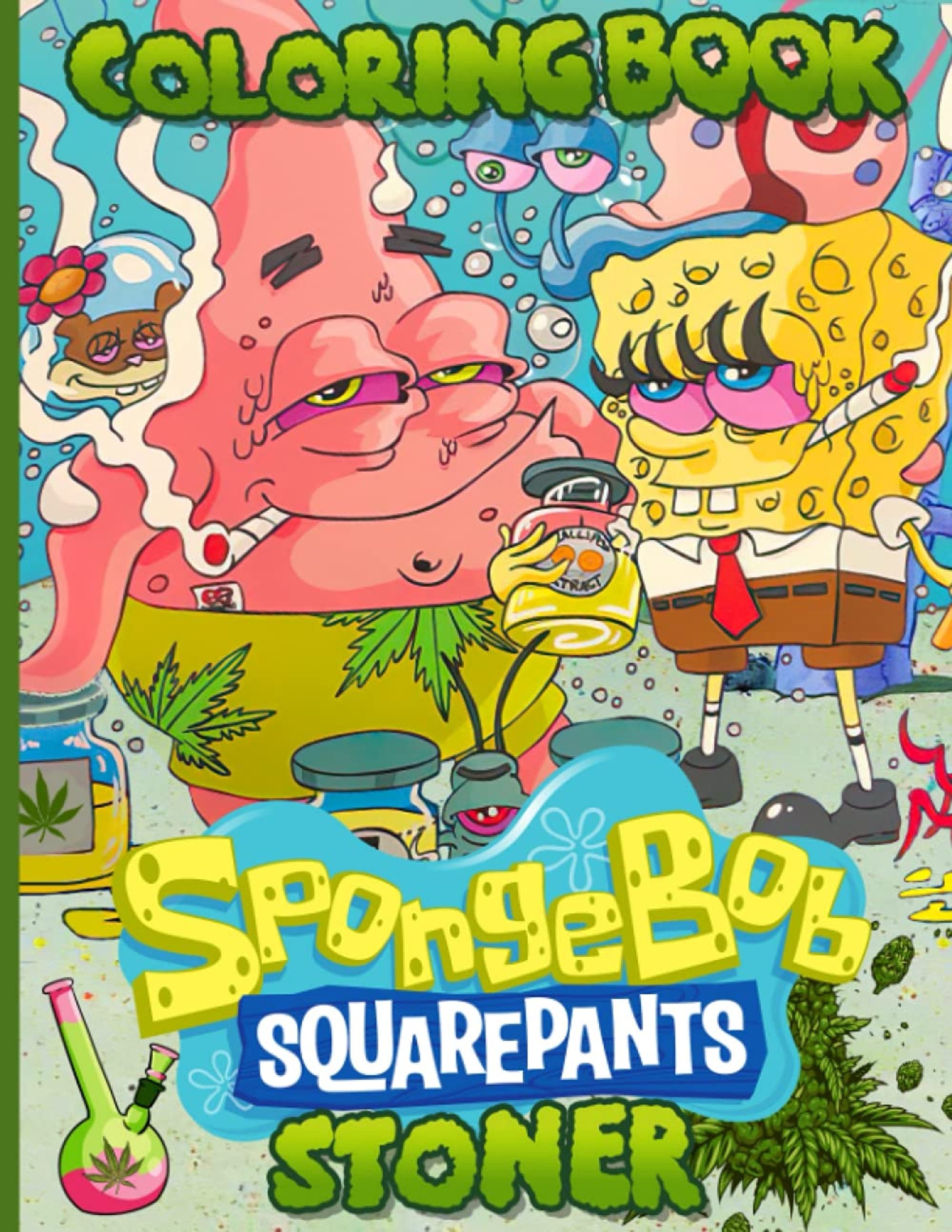 Spongebob Stoner Coloring Book Spongebob Stoner Beautiful | Etsy
