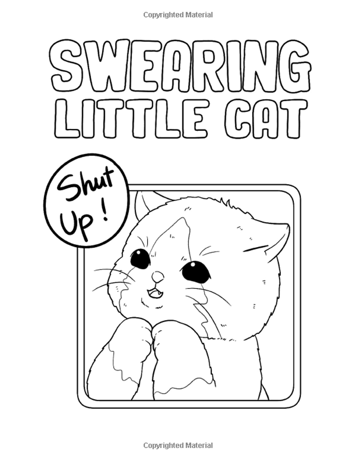 Swearing Little Cat Coloring Book Swear Word Coloring Book - Etsy