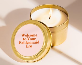 Bridesmaid Gift Candle In My Bridesmaid Era Funny Bridal Party Bride Tribe Maid of Honor Wedding Keepsake Present S1434