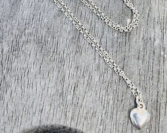 Cadena para el ombligo de plata de ley con dije de corazón inflado, regalos para ella