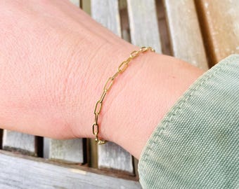 Armband med pappersklämmor i 9 karat guld - Boho-stil