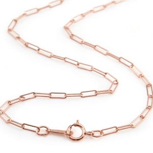 14k Rose Gold Filled Paperclip Chain Necklace (5.5mm x 2mm)