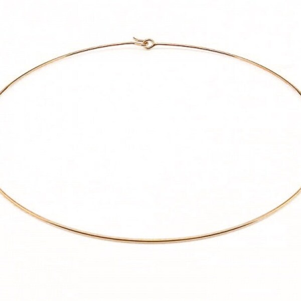 14K Gold Fill  Wire Choker Necklace, Gifts for Her.