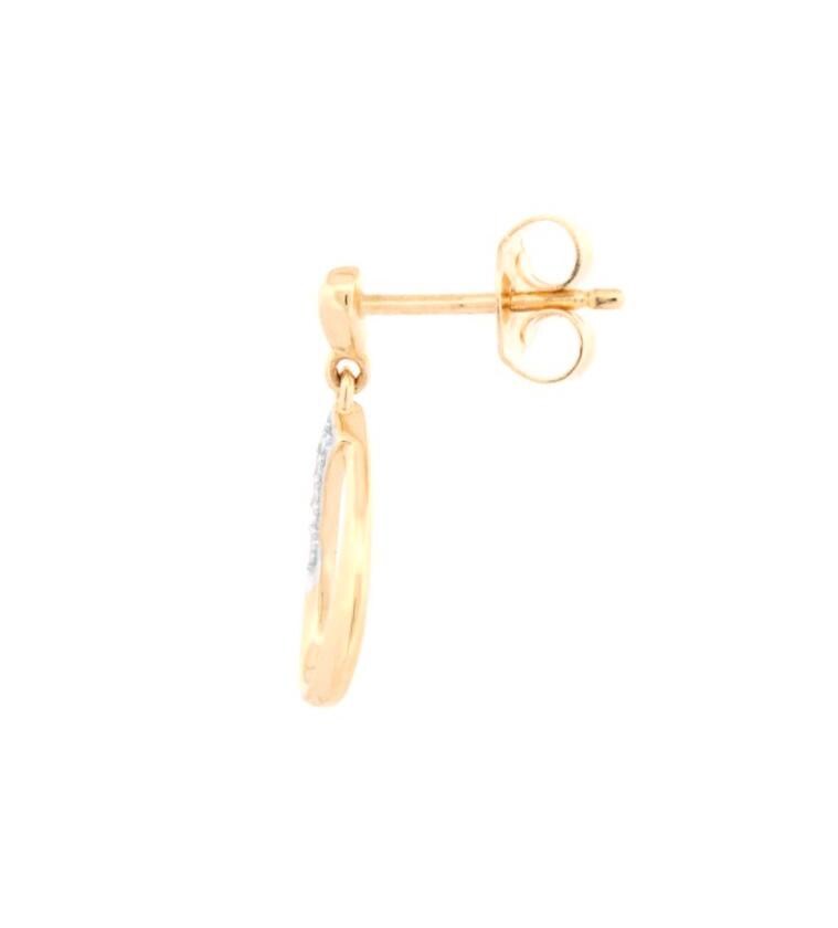 9ct Gold Diamond Teardrop Earrings: Dangle Studs, 0.04ct - Etsy