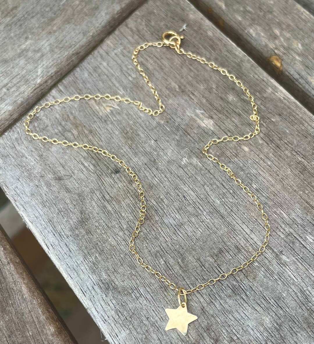 9ct Gold Star Anklet, 9ct Gold Anklet Chain With a 9ct Gold Star Charm Etsy