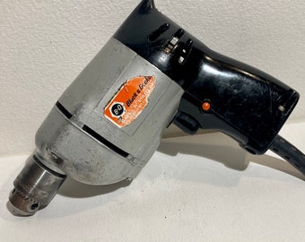 Vintage Black & Decker DRILL Electric Hand Drill With Attachments and  Accessories With Original Black and Decker Case 