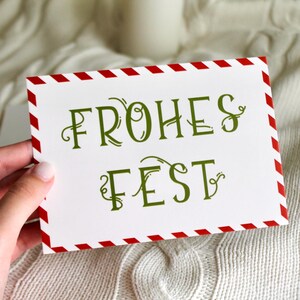 A6 Kerstkaart “Fijne Feestdagen” | Wanddecoratie voor hem en haar | Cadeau voor vrienden | Brief aan Nikola | Vakantiekaart