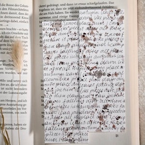 Marcador hecho a mano "rústico" con letras a mano | diseñado por un lado | regalo sencillo para lectores