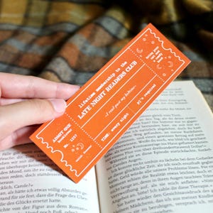 Marcapáginas "Lectores Nocturnos" en colores acogedores | impreso en ambos lados | regalo minimalista para lectores | accesorios de lectura sencillos