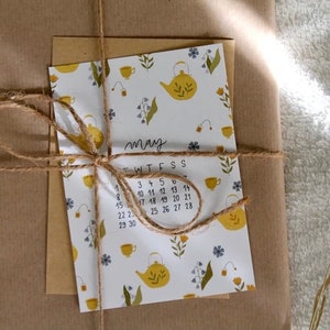 Biglietto d'auguri A6 “Maggio” con illustrazioni | stampato su un lato | Nucleo del cottage | biglietto carino con fiori