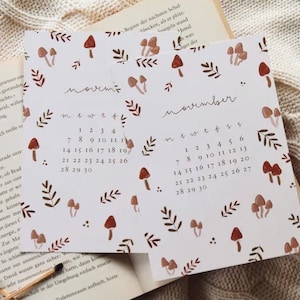 Impression de naissance A6 « Novembre » | Cadeau personnalisé mois de naissance | Cadeau d'anniversaire pas cher | calendrier