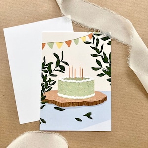 A6 Muttertagskarte “Torte” | einseitig gestaltet | Wanddekoration für Frau, Freundin, Familie | Geschenk für Sie