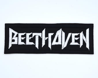 Beethoven Heavy Metal Style 4&quot; inch Embroidered Patch, Classical Music Composer