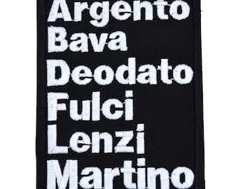 Masters of Italian Horror 4" inch Iron On/Sew On Embroidered Patch, Horror and Giallo Movies