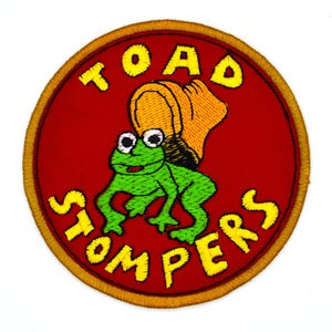 Toad Stompers 3.5" inch Iron On/Sew On Embroidered Patch, Hell Comes to Frogtown Movie Reproduction
