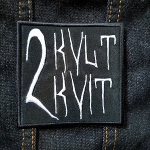 2 Kvlt 2 Kvit 3.5&quot; inch Iron On/Sew On Heavy Metal Patch