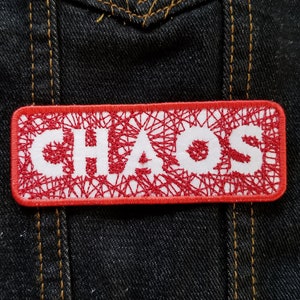 Chaos 4" inch Iron On/Sew On Embroidered Patch