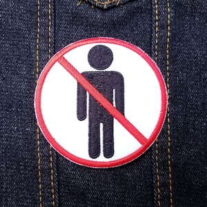No People Allowed 3.25&quot; inch Iron On/Sew On Embroidered Patch