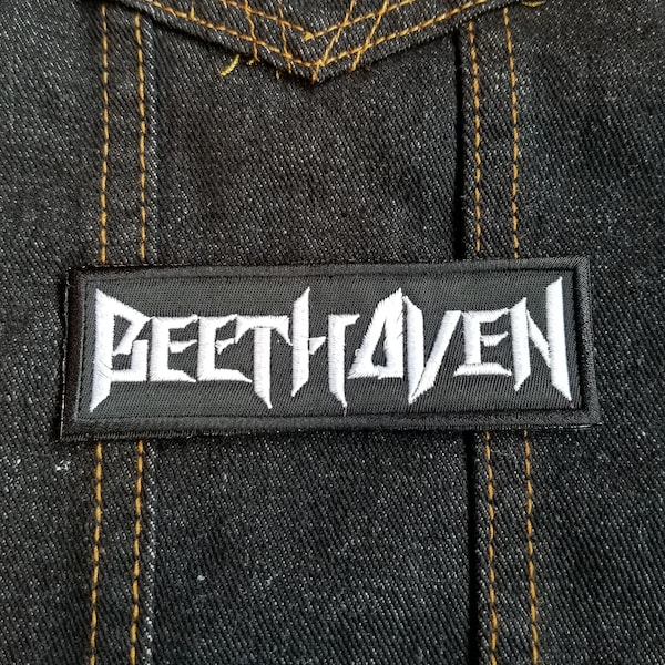 Beethoven Heavy Metal Style 4" inch Embroidered Patch, Classical Composer