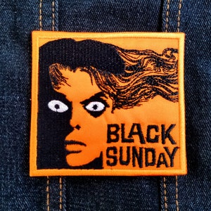Black Sunday 3.5&quot; inch Iron On/Sew On Embroidered Patch, Classic horror movie