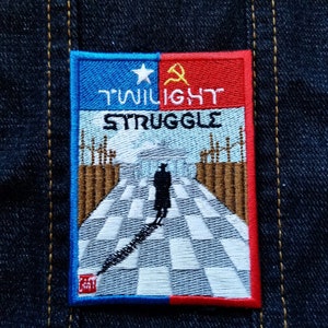 Twilight Struggle 3.5&quot; inch Iron On/Sew On Embroidered Patch Board Game Box Cover Art