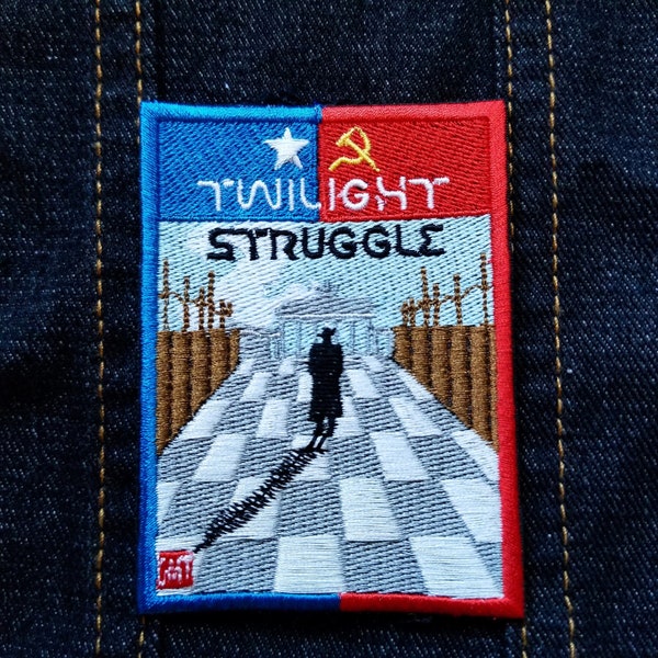 Twilight Struggle 3.5" inch Iron On/Sew On Embroidered Patch Board Game Box Cover Art