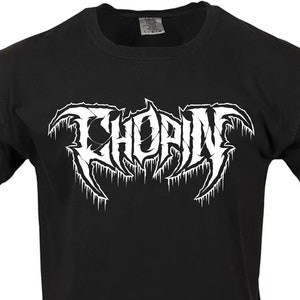 Chopin, Heavy Metal Style Classical Music T-shirt