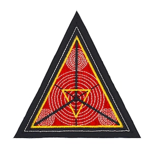 Parche bordado Sigil One de 11,4 cm (4,5 pulgadas) para planchar o coser, diseño geométrico abstracto.