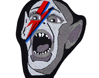 Écusson brodé à repasser/coudre, Bowie Bat Boy, écusson brodé étrange, art portable