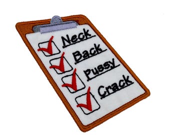 Patch brodé à repasser/coudre Mon cou, mon dos de 3,5 pouces, Humour adulte