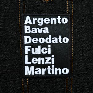 Masters of Italian Horror 4&quot; inch Iron On/Sew On Embroidered Patch, Horror and Giallo Movies