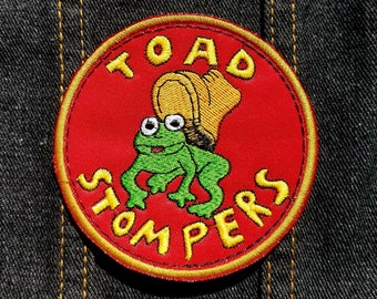 Toad Stompers 3.5" inch Iron On/Sew On Embroidered Patch, Hell Comes to Frogtown Movie Reproduction
